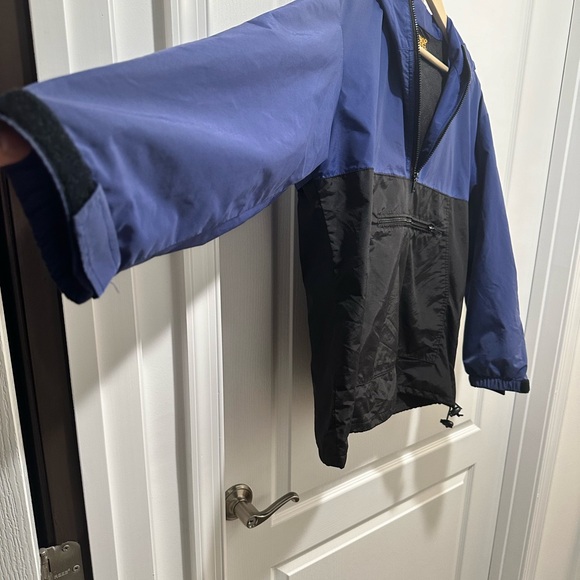 AJ Shop Blue/Black Gore-Tex Jacket ½ Zip Kangaroo Pouch Size Medium Vented - Picture 6 of 13